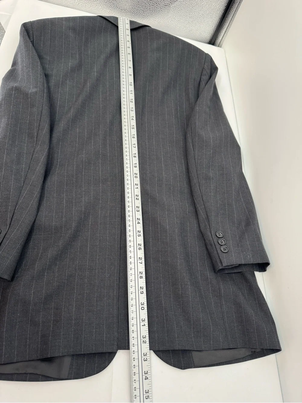 Brooks Brothers 2 Piece Suit 38R 32x29 Gray Striped Wool
